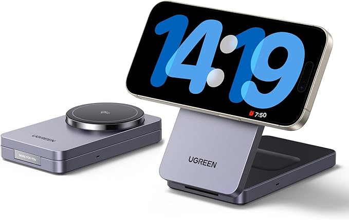 UGREEN MagFlow Qi2 15W Cargador Inalámbrico Para iPhone 17 Pro MAX